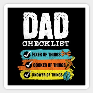 Grunge Funny Dad Checklist Magnet